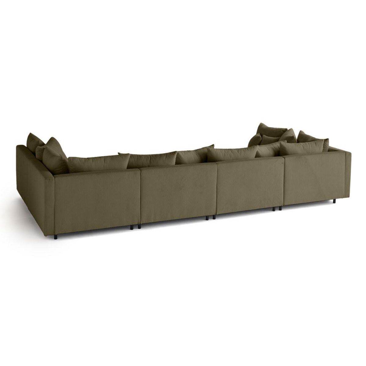 LISA DESIGN Edinburg - canapé modulable panoramique 6 places - en velours côtelé