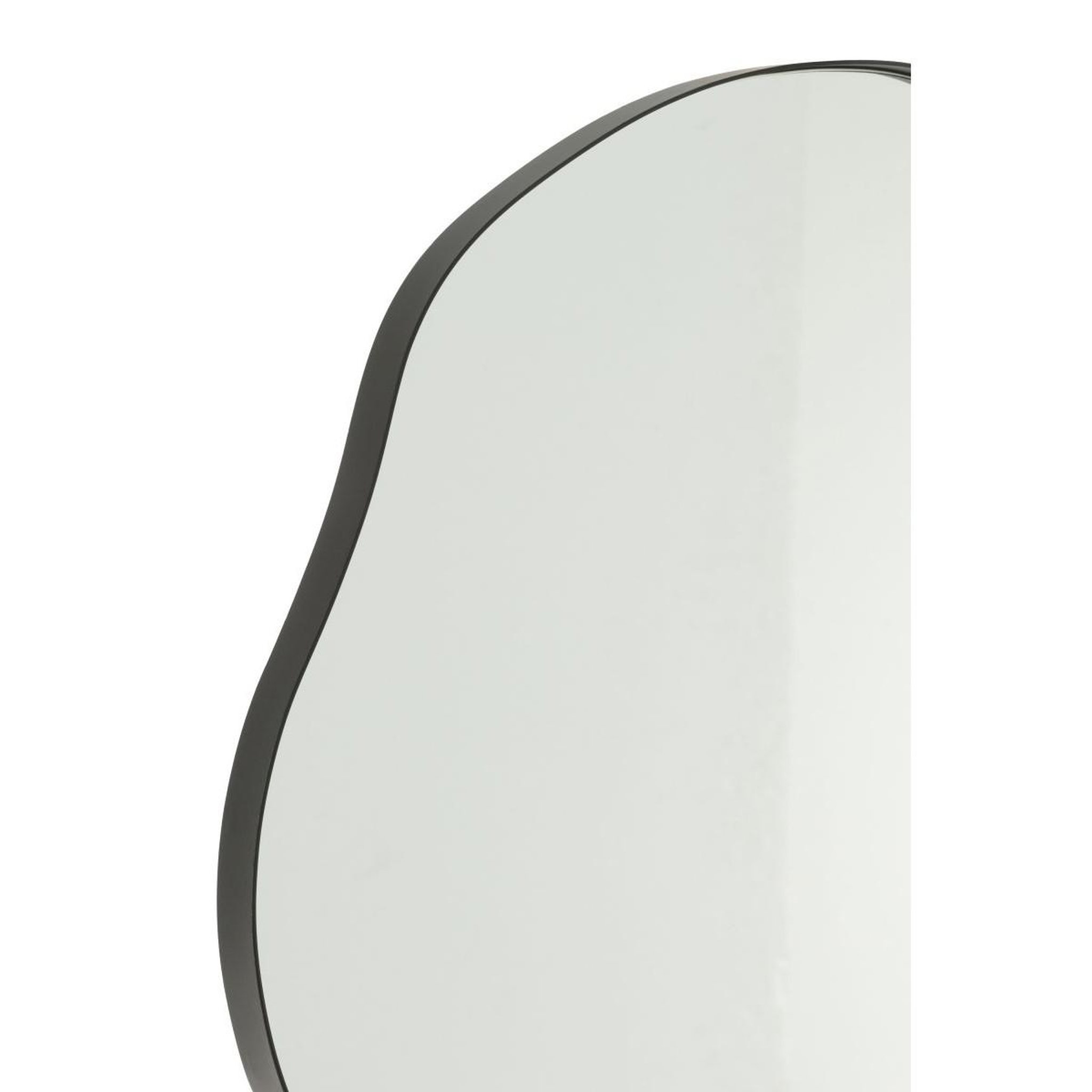 Voir la diapositive 2 : J-LINE Miroir mural en métal  extrema  49cm noir