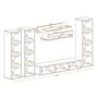 Voir la diapositive 6 : Paris Prix Meuble TV Mural Design  Fly II  310cm Blanc
