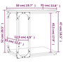 Voir la diapositive 6 : VIDAXL Table d'appoint Noir 50x35x52 cm Bois d'ingenierie
