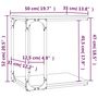 Voir la diapositive 6 : VIDAXL Table d'appoint Noir 50x35x52 cm Bois d'ingenierie
