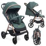 BEBELISSIMO Poussette Bébé Canne Ultra Compacte – Légère – Pliage à Une Main – Noix - vert