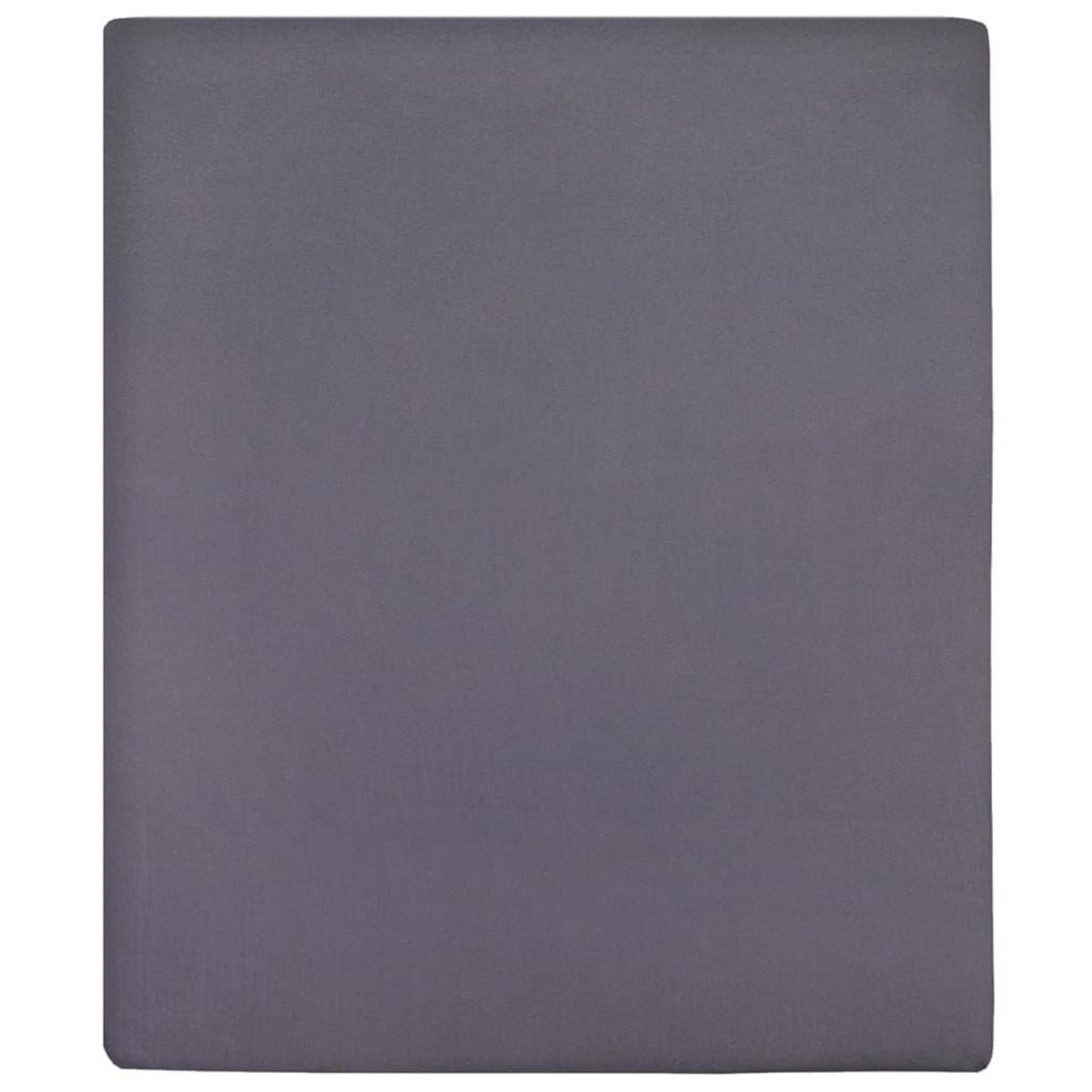 VIDAXL Drap-housse Jersey Anthracite 160x200 cm Coton