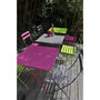 Voir la diapositive 3 : GARDENSTAR Table de jardin pliante 60x60cm acier muscade POP