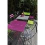 Voir la diapositive 3 : GARDENSTAR Table de jardin pliante 60x60cm acier muscade POP