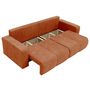 Voir la diapositive 3 : BEST MOBILIER Nicole - canapé droit 4 places convertible avec coffre en tissu