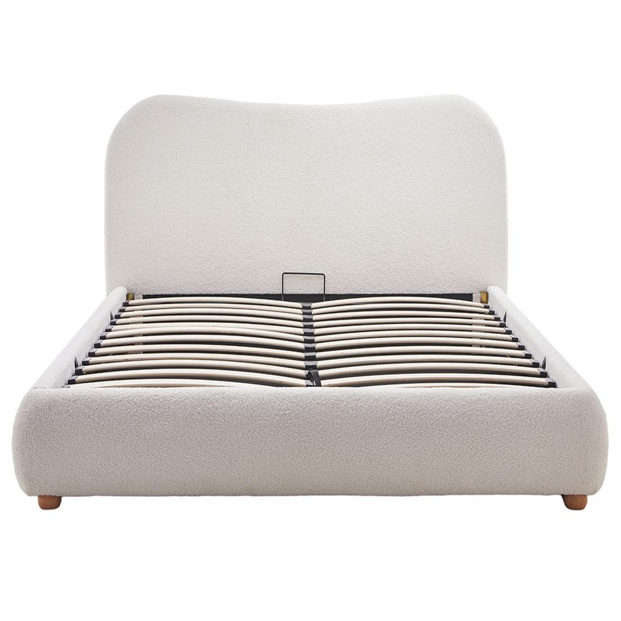 Voir la diapositive 1 : BEST MOBILIER Hugo - lit coffre - 160x200 cm - en tissu bouclette