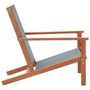 Voir la diapositive 3 : VIDAXL Chaise de jardin Gris Bois d'eucalyptus solide et textilene