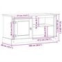 Voir la diapositive 6 : VIDAXL Meuble TV  100x40x52 cm bois de pin massif