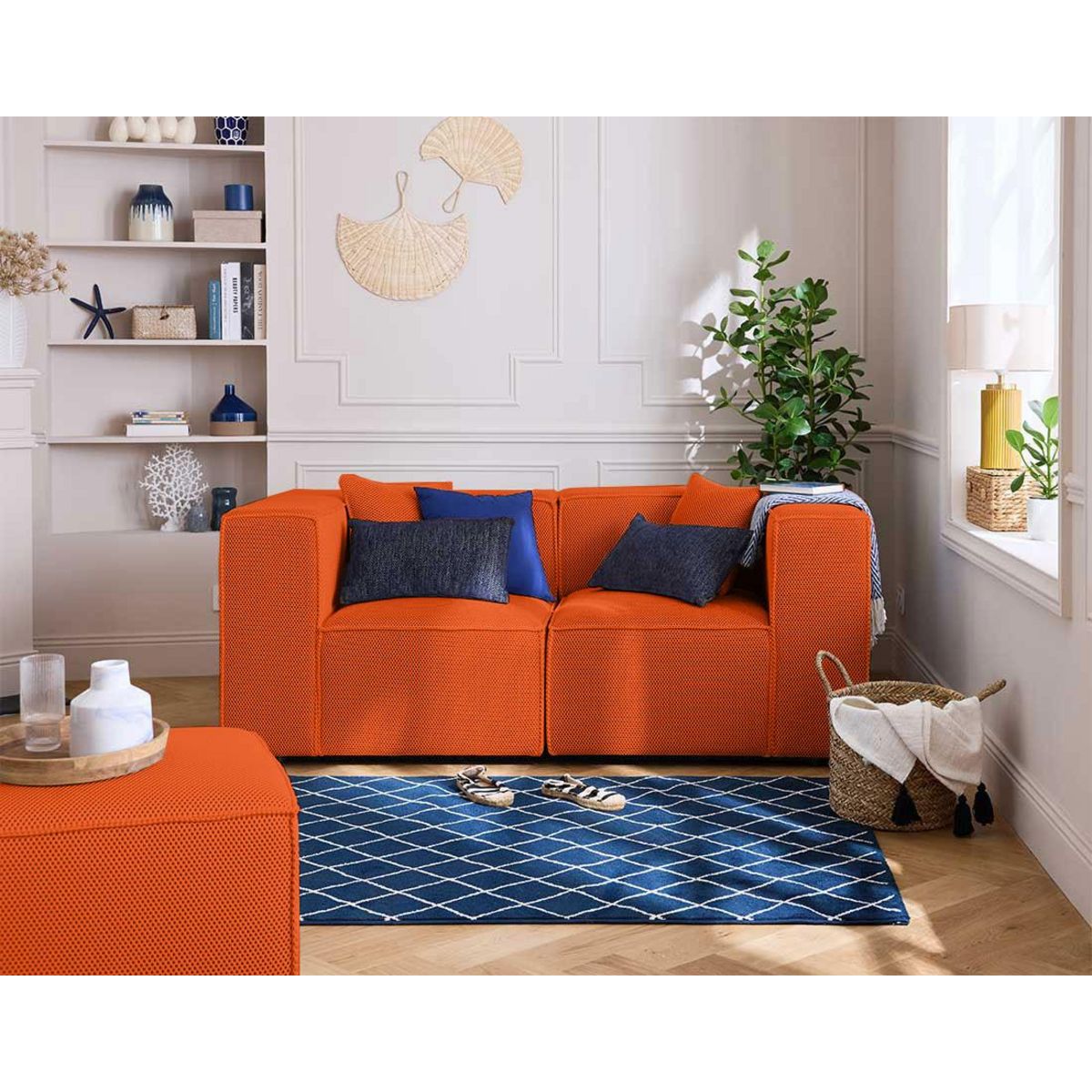 LISA DESIGN Arty - canapé modulable 2 places - en tissu mailles 3d