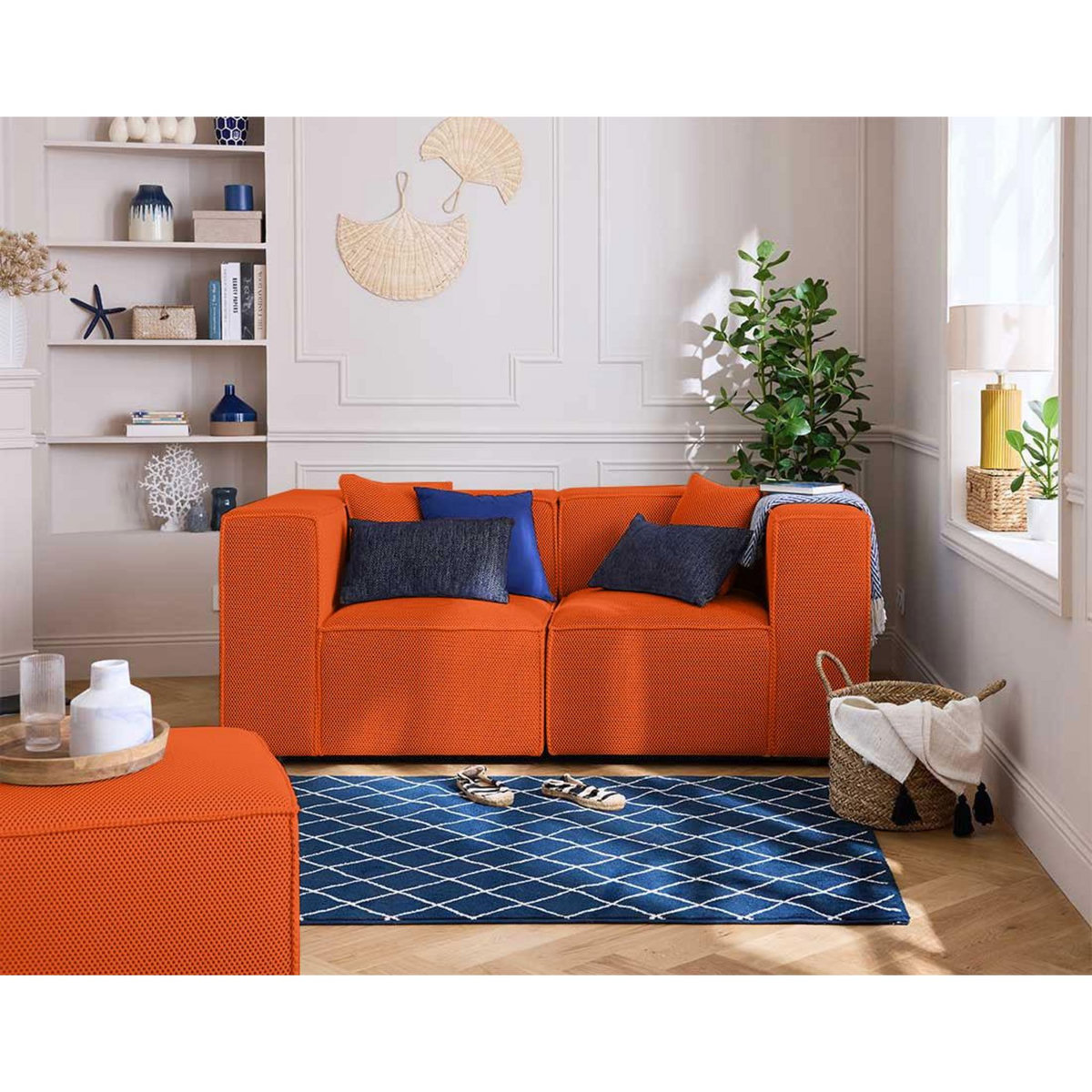 LISA DESIGN Arty - canapé modulable 2 places - en tissu mailles 3d