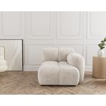 LISA DESIGN Grace - module d'assise droit en velours texturé. Coloris disponibles : Gris, Violet, Orange, Vert, Beige, Bleu