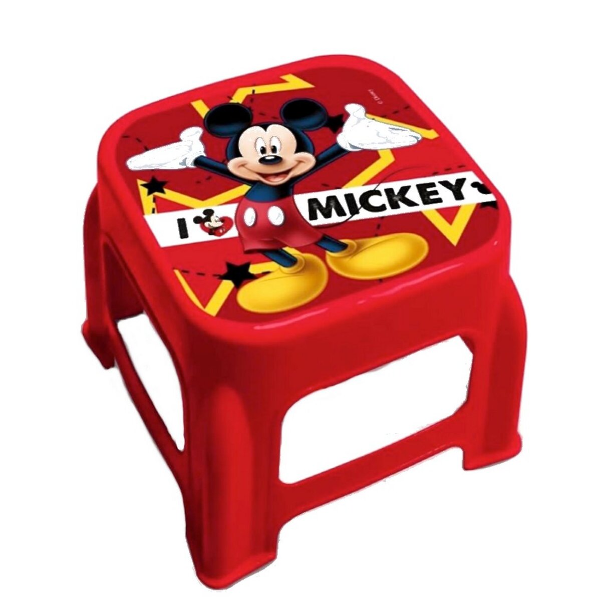 Tabouret marche pied Disney Mickey enfant marchepied rouge pas cher 