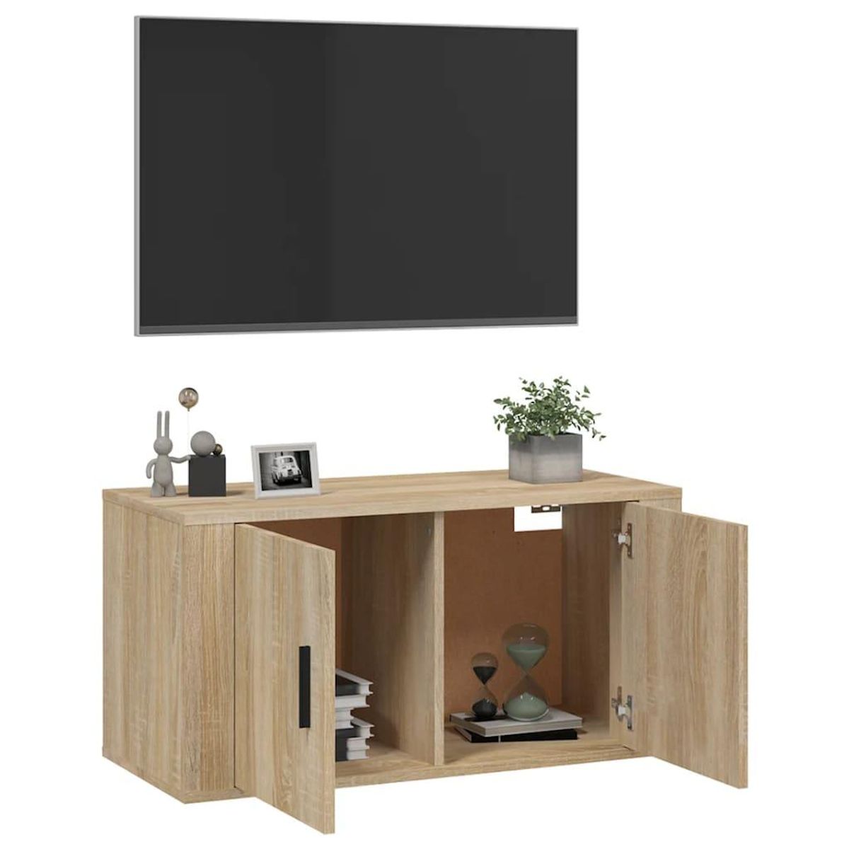 VIDAXL Meuble TV mural Chene Sonoma 80x34,5x40 cm