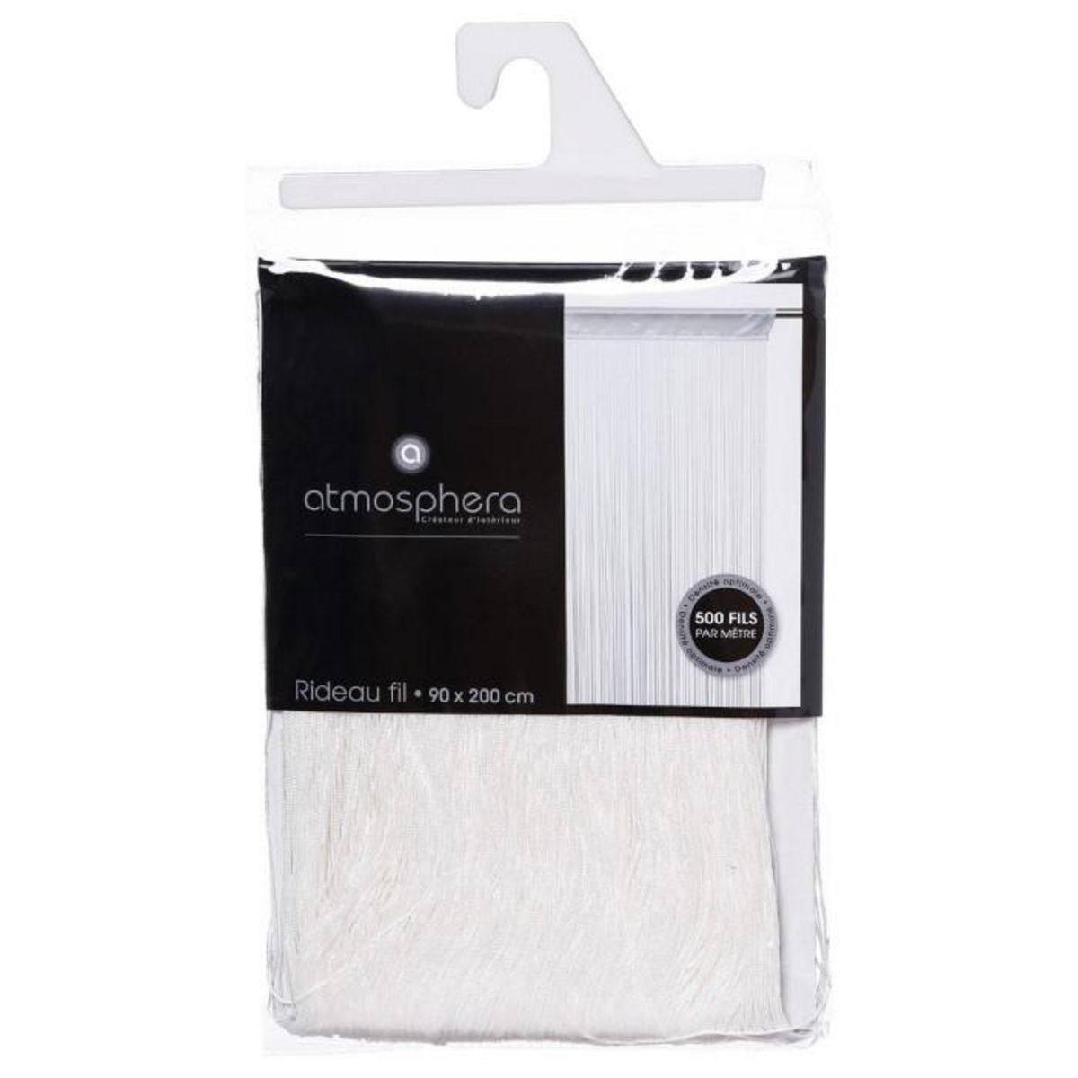 ATMOSPHERA Rideau Fil  Guopo  90x200cm Ivoire