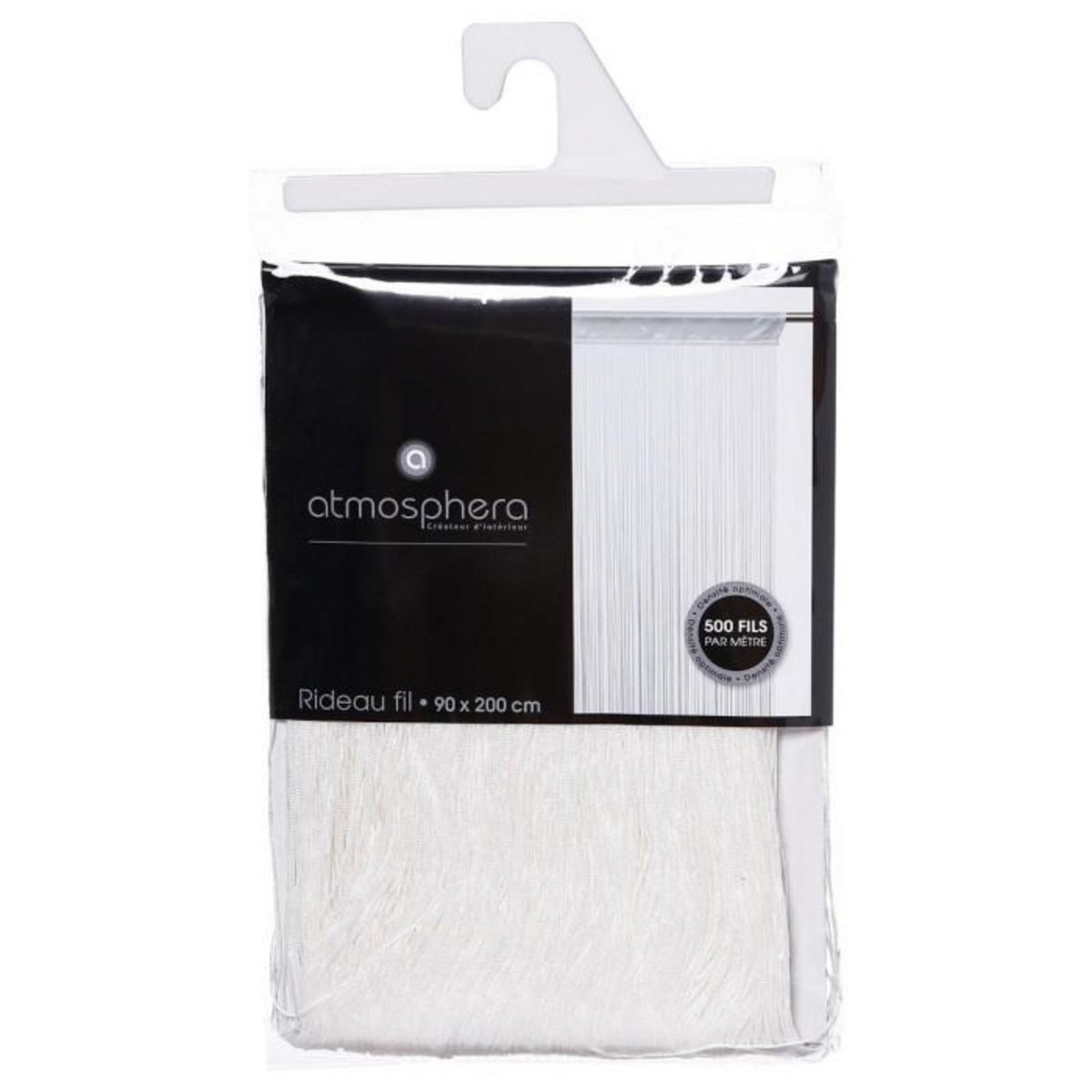 ATMOSPHERA Rideau Fil  Guopo  90x200cm Ivoire