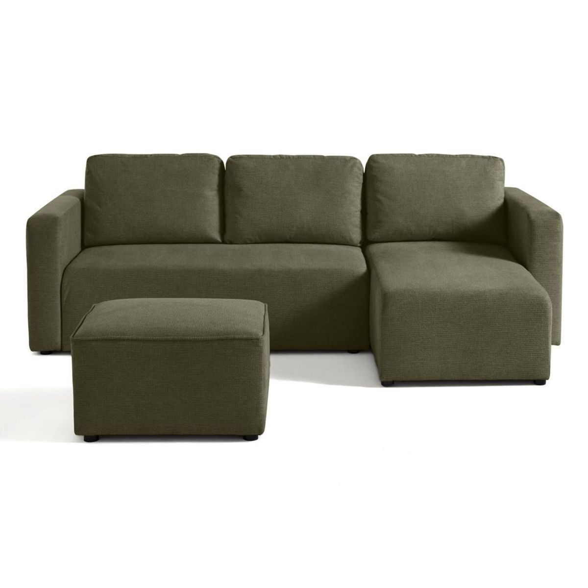 BEST MOBILIER Canopy - pouf - en tissu texturé