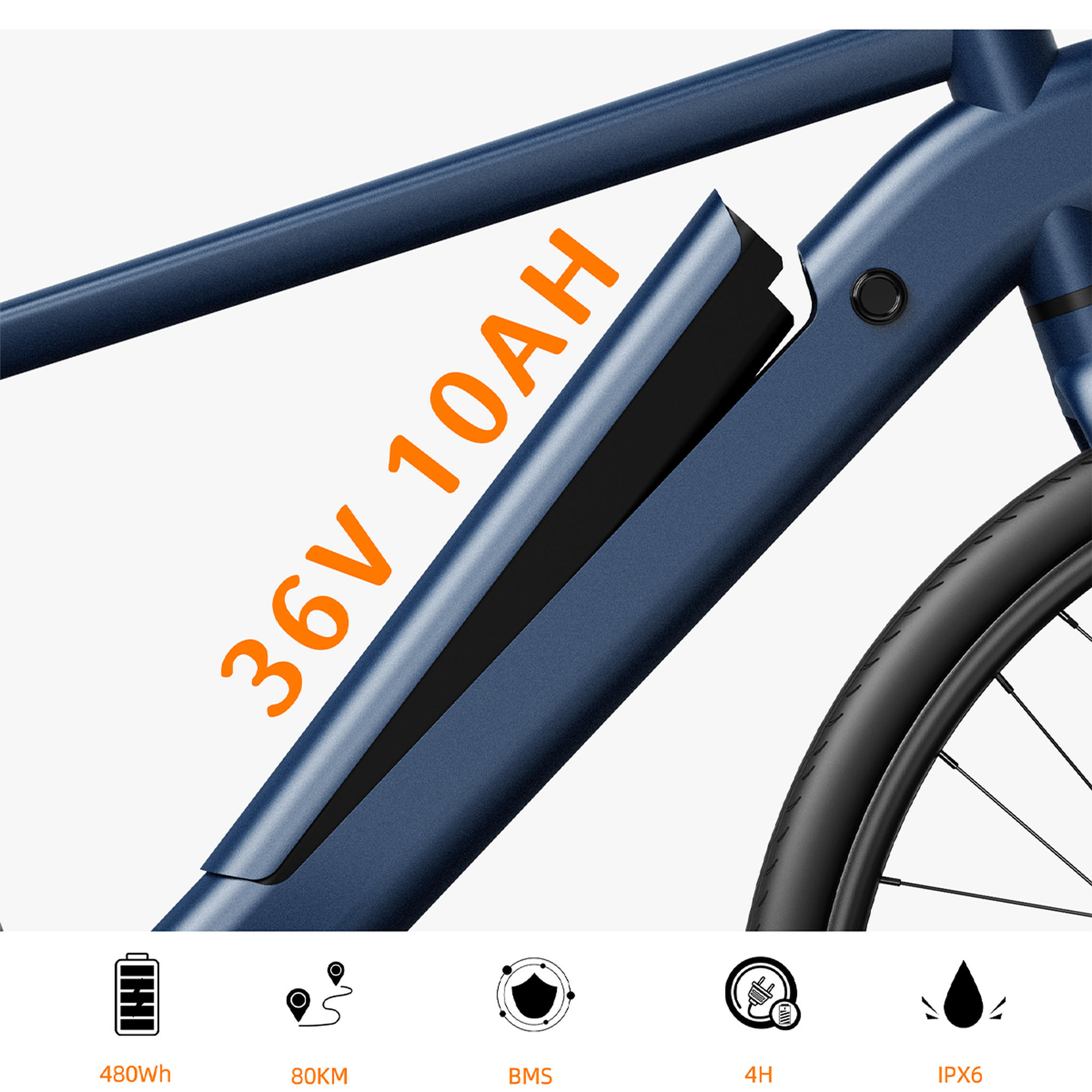 Voir la diapositive 3 : FREEDARE Vélo électrique freedare jb1018 à enjambement bas