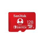 SANDISK Carte mémoire microSD SanDisk SDSQXAO 128G GNCZN 128 Go pour Nintendo Switch Rouge