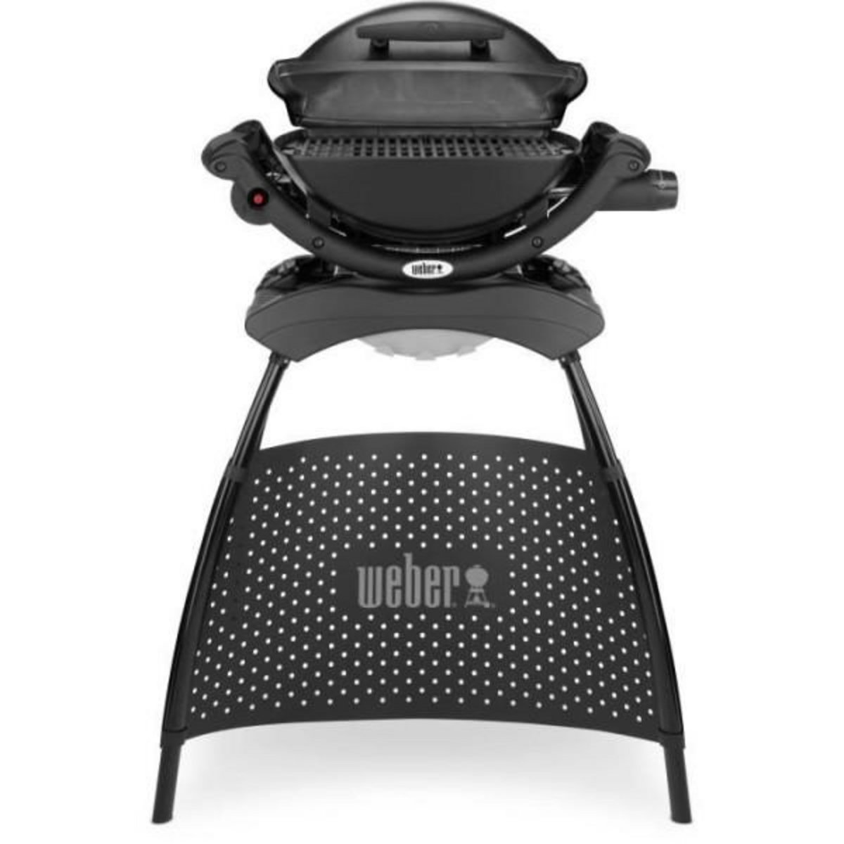 AAAAA Barbecue a gaz Weber Q 1000 - Noir - Surface de cuisson 43x32cm - Allumage piézoélectrique