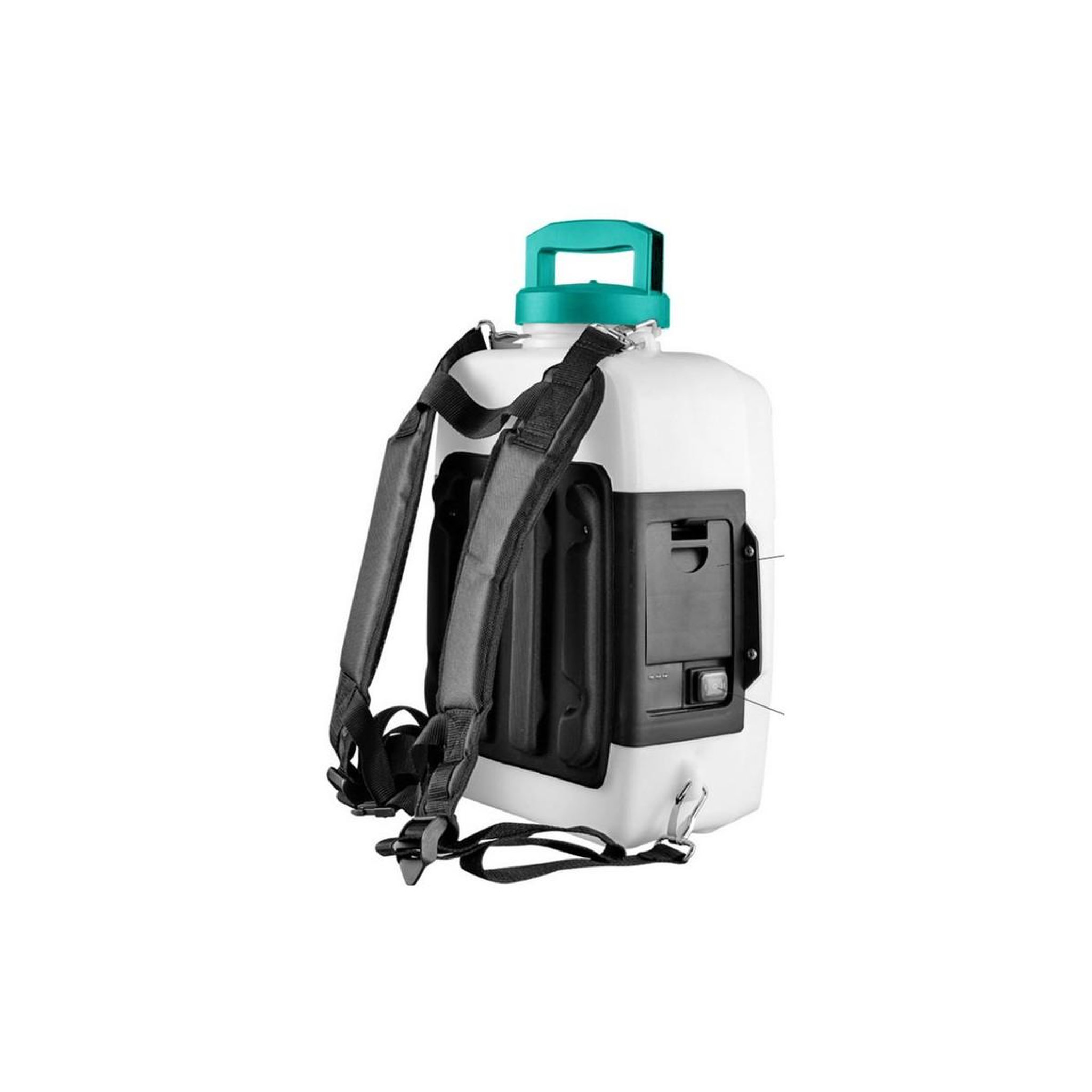 Voir la diapositive 3 : INTEC Pulvérisateur à batterie 20v 12l 5 bar + 2 batteries lithium 4.0ah + chargeur + 2 lances fibre et inox + 4 buses intec