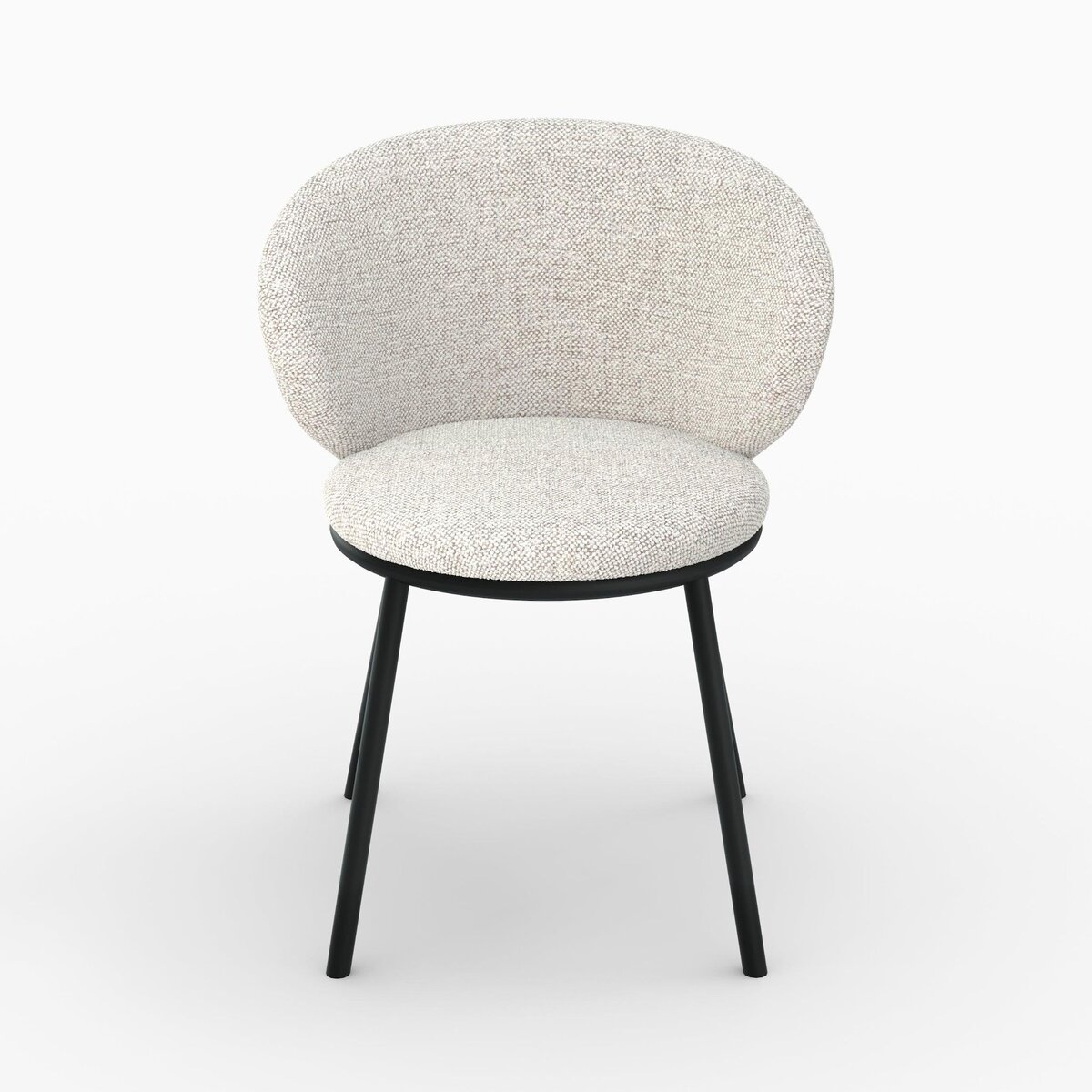 Rendez vous déco Chaise en tissu beige - Angèle