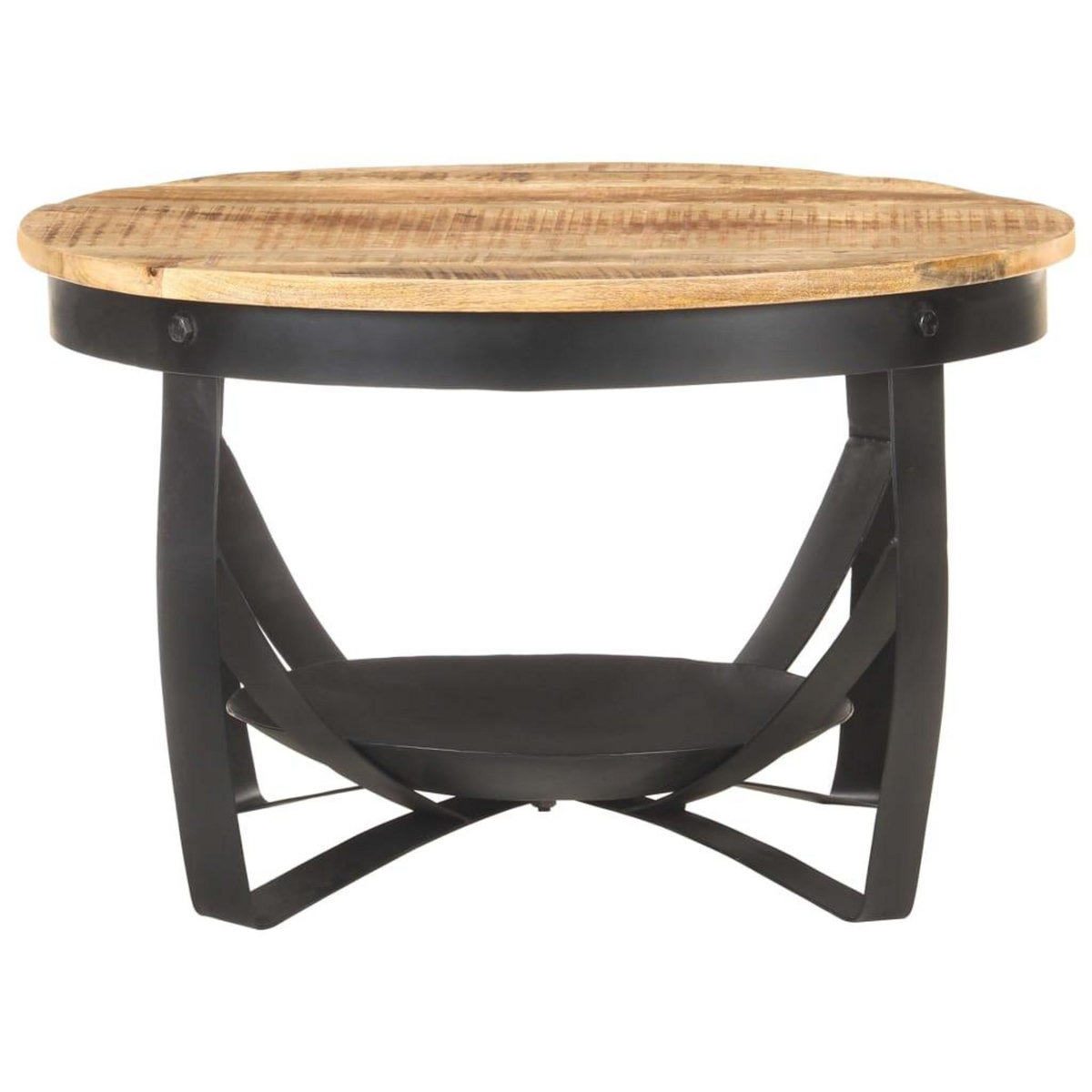 VIDAXL Table basse Ø68x43 cm Bois de manguier brut