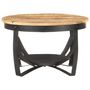 Voir la diapositive 3 : VIDAXL Table basse Ø68x43 cm Bois de manguier brut