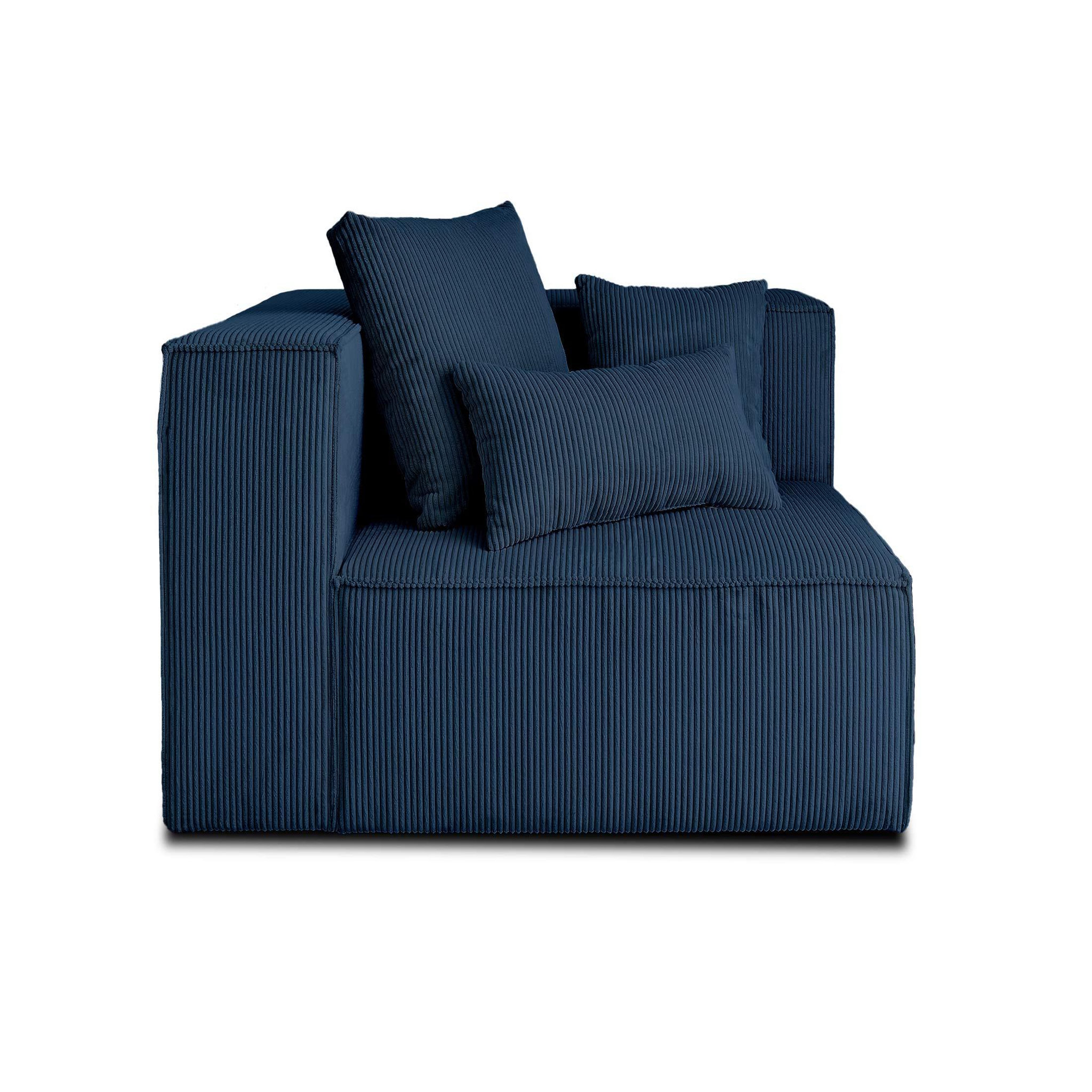 Voir la diapositive 1 : BEST MOBILIER Colombine - module d'assise gauche - en velours côtelé