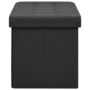Voir la diapositive 4 : VIDAXL Banc de rangement pliable Noir Faux lin