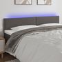 Voir la diapositive 1 : VIDAXL Tete de lit a LED Gris 160x5x78/88 cm Similicuir