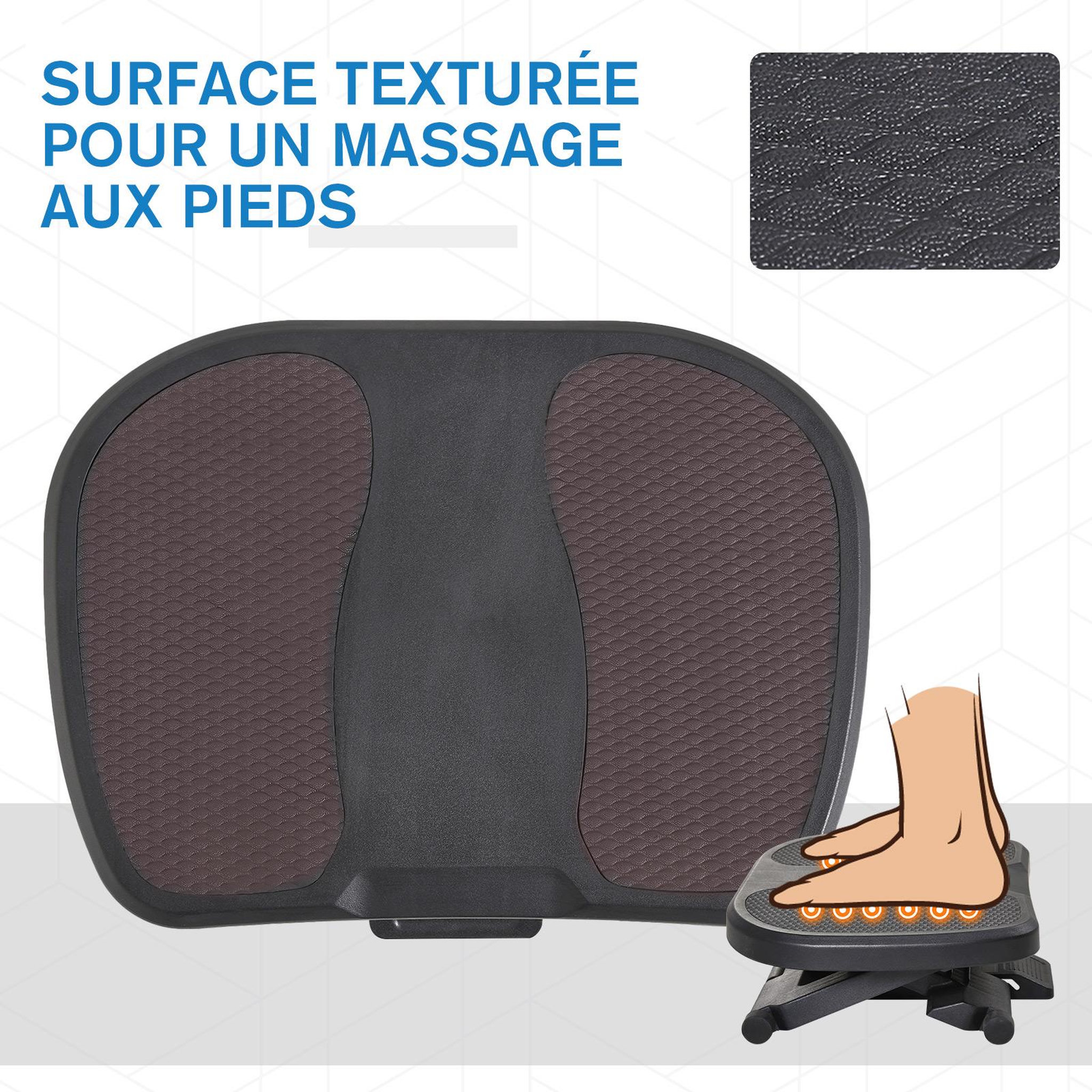 Voir la diapositive 6 : HOMCOM HOMCOM Repose-pied ergonomique de bureau hauteur et inclinaison réglables 45L x 34l cm gris
