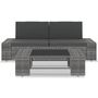 Voir la diapositive 2 : VIDAXL Salon de jardin 3 pcs Resine tressee Gris