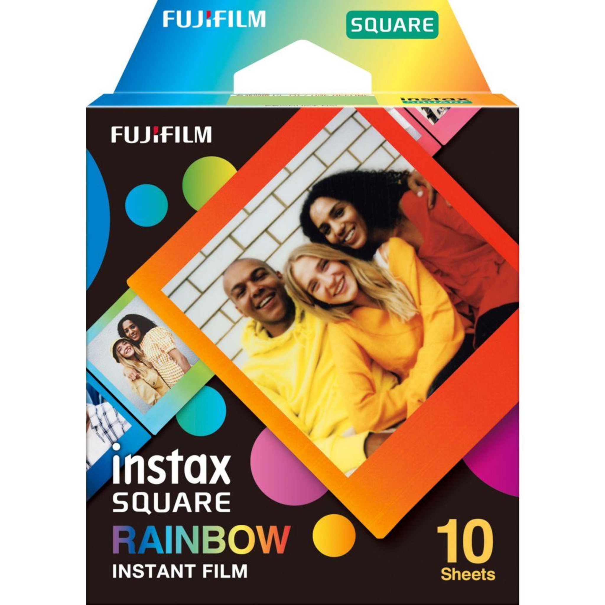 Voir la diapositive 3 : FUJIFILM Papier photo instantané Film Instax Square Rainbow WW1 (x10)