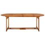 Voir la diapositive 2 : VIDAXL Table a dîner de jardin 220x90x75 cm Bois d'acacia massif