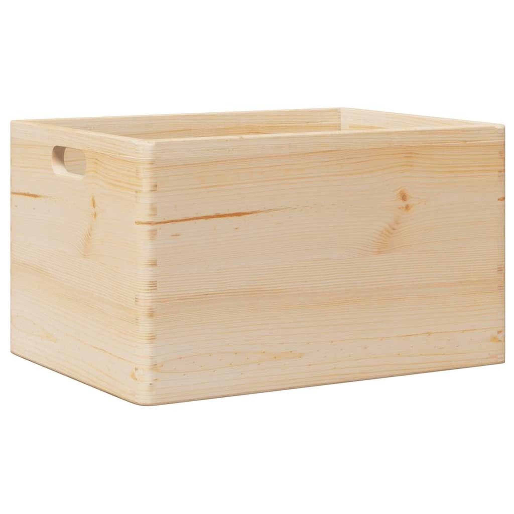 Voir la diapositive 2 : VIDAXL Boîte en bois avec poignees 40x30x23 cm bois de pin massif