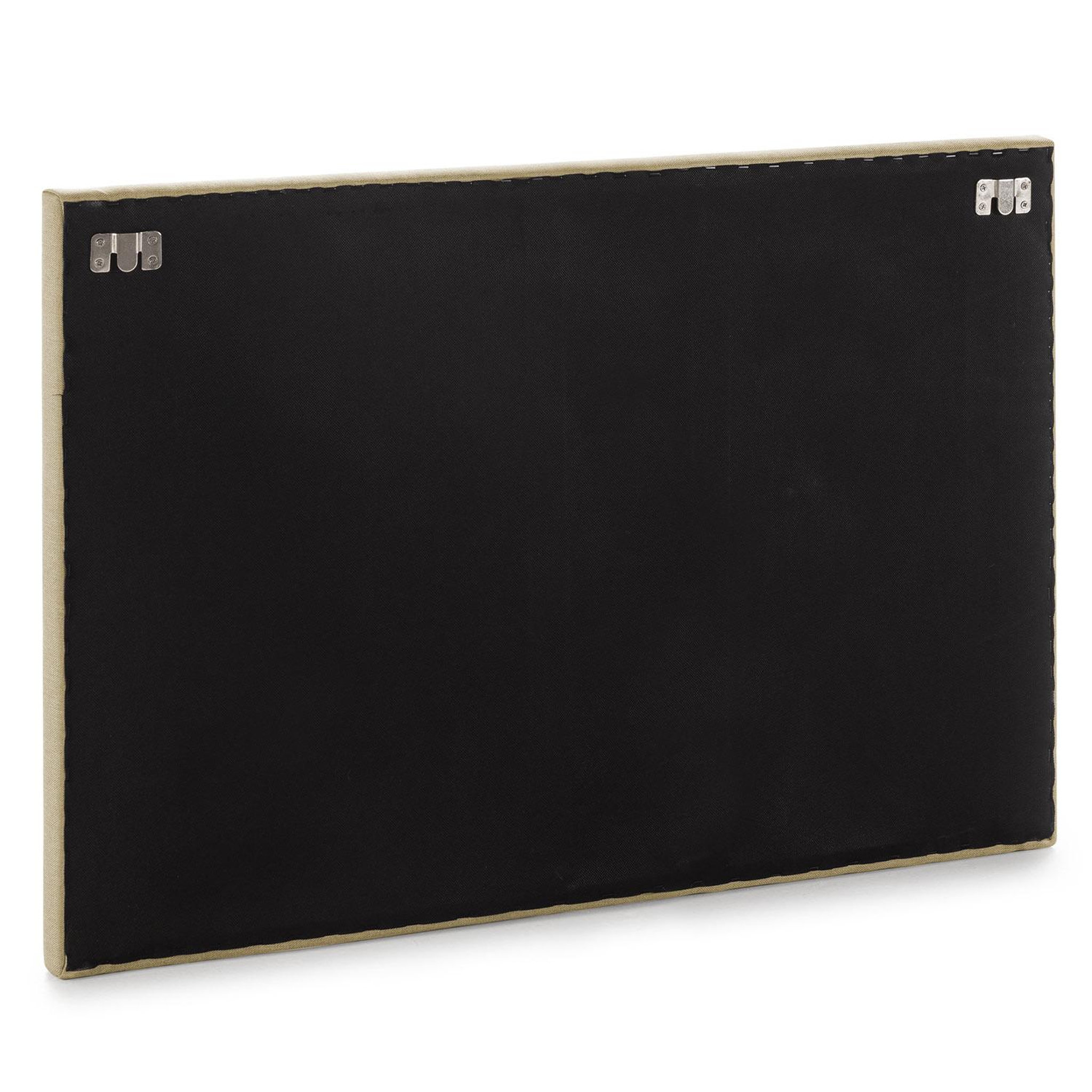 Voir la diapositive 4 : VS VENTA-STOCK Tête de lit Aura tapissée en tissu Beige 90x60 cm