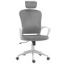 Voir la diapositive 1 : VINSETTO Fauteuil de bureau ergonomique en velours - 63 x 64 x 118-128 cm - gris clair
