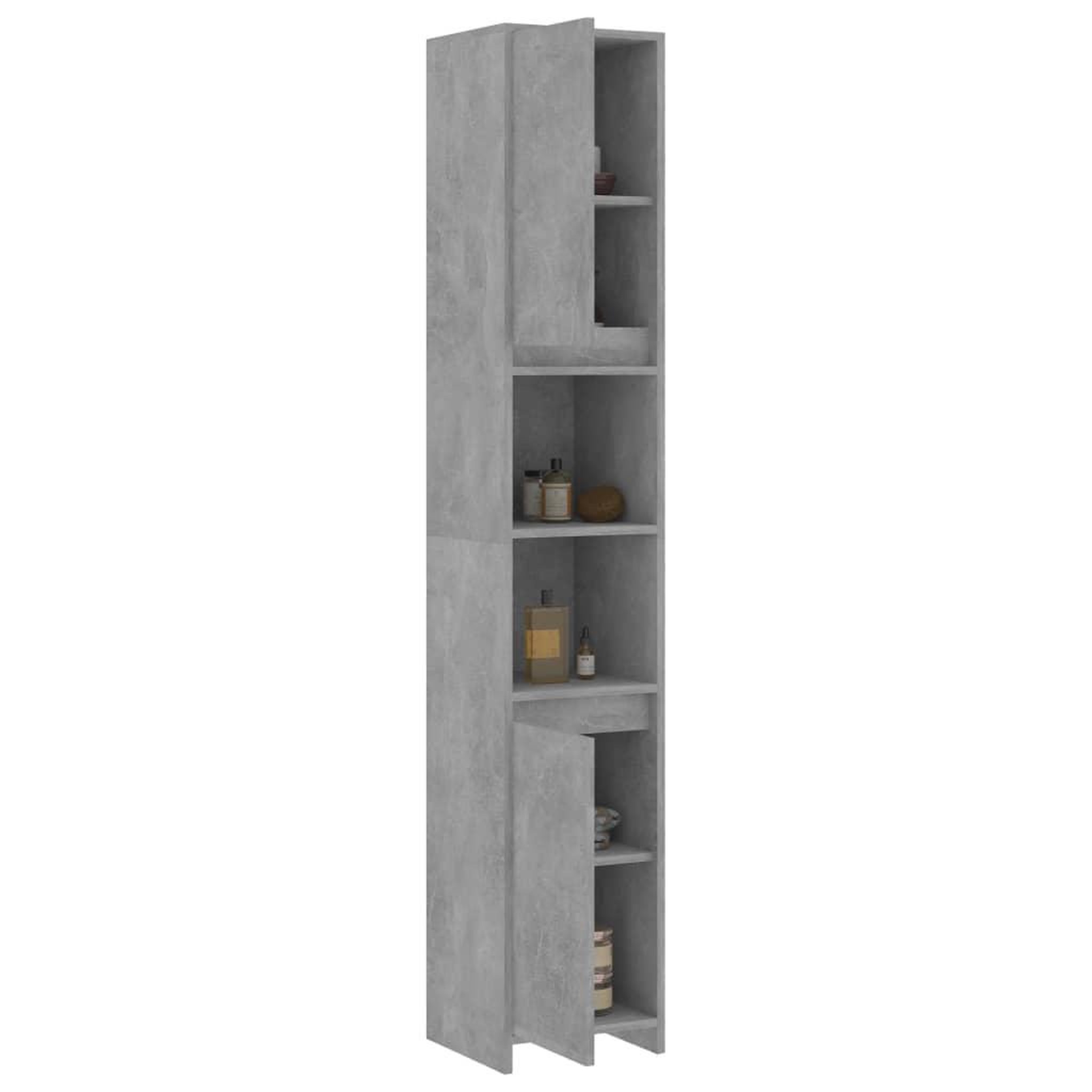 Voir la diapositive 4 : VIDAXL Armoire de salle de bain Gris beton Bois d'ingenierie