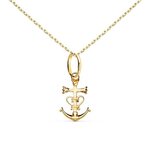 L'ATELIER D'AZUR Collier - Médaille Croix Camarguaise Or 18 Carats 750/000 Jaune - Chaine Dorée