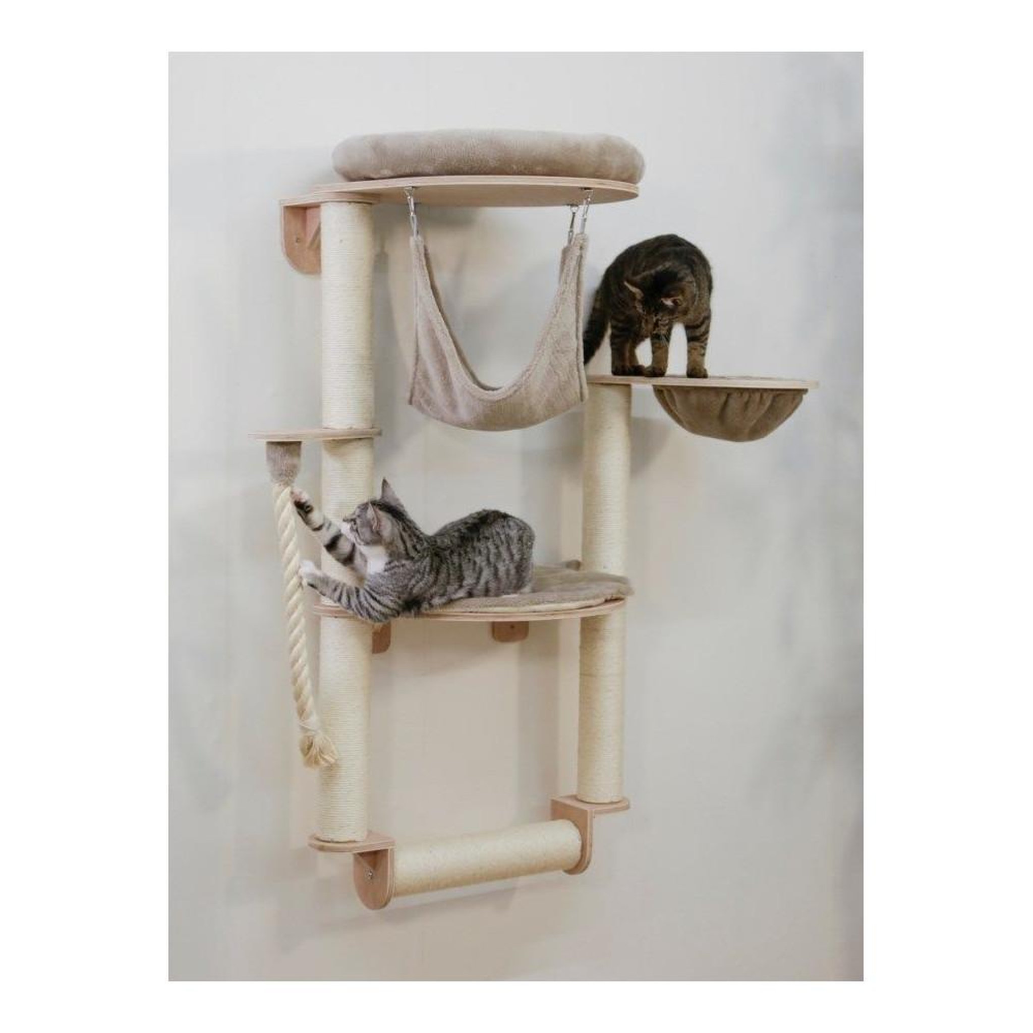 KERBL Arbre a chat mural - H. 138 cm - Dolomit Grappa Pro - KERBL - Taupe