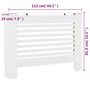 Voir la diapositive 6 : VIDAXL Cache-radiateurs 2 pcs Blanc 112x19x81,5 cm MDF