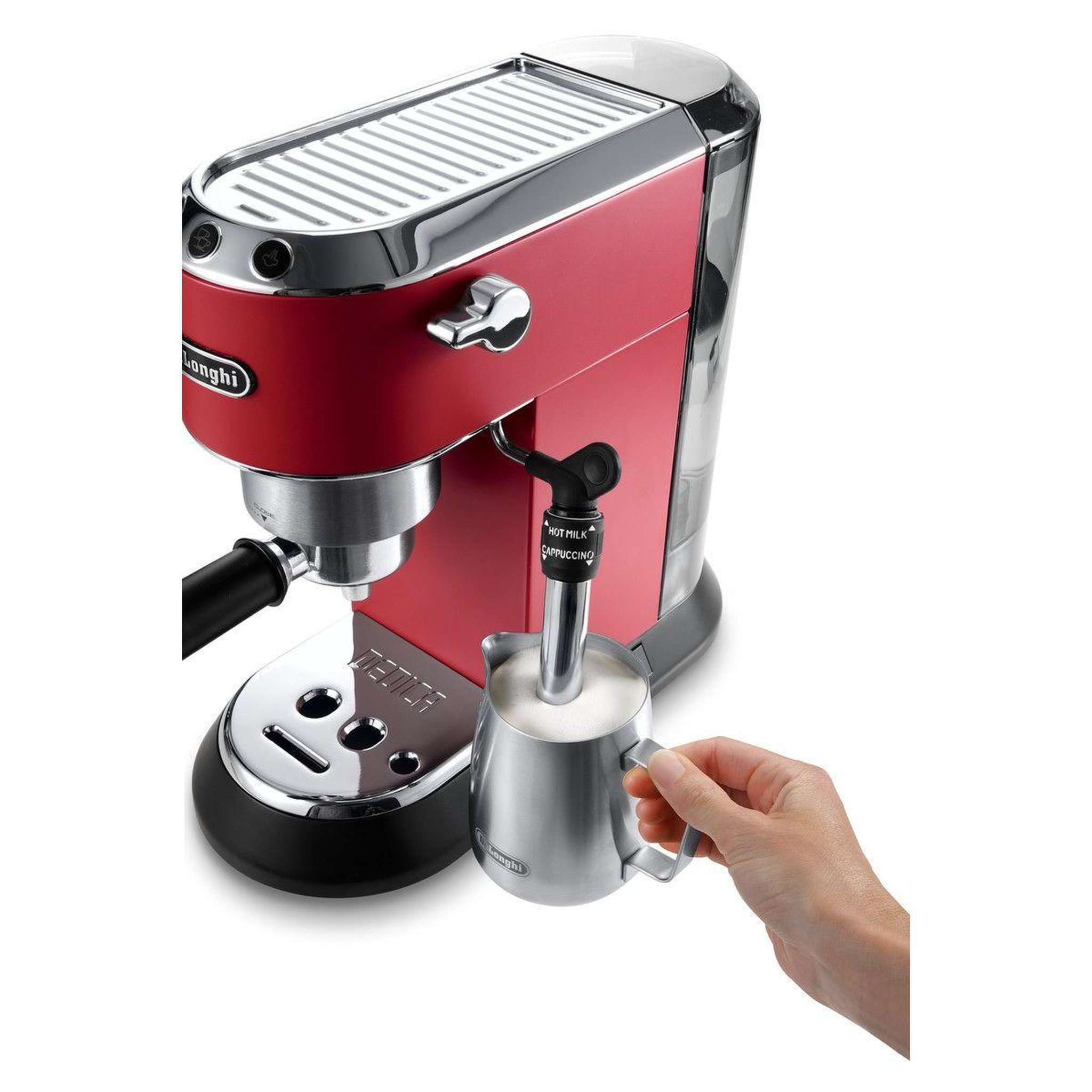Voir la diapositive 4 : DELONGHI Machine à expresso ec695.r dedica rouge