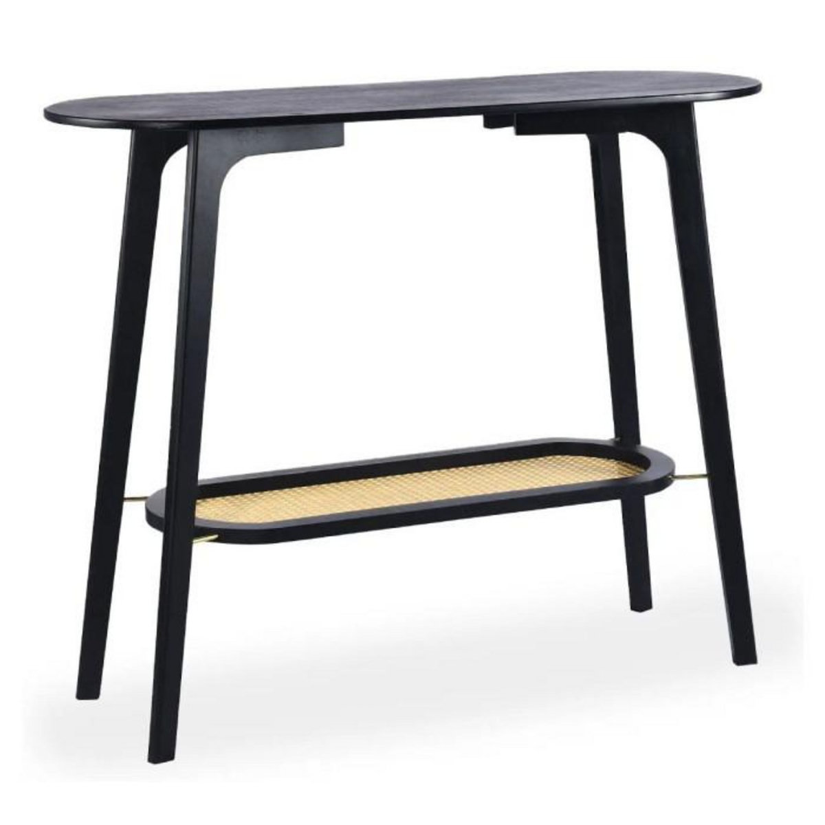 Paris Prix Console Design Avec Cannage  Coralie  100cm Noir