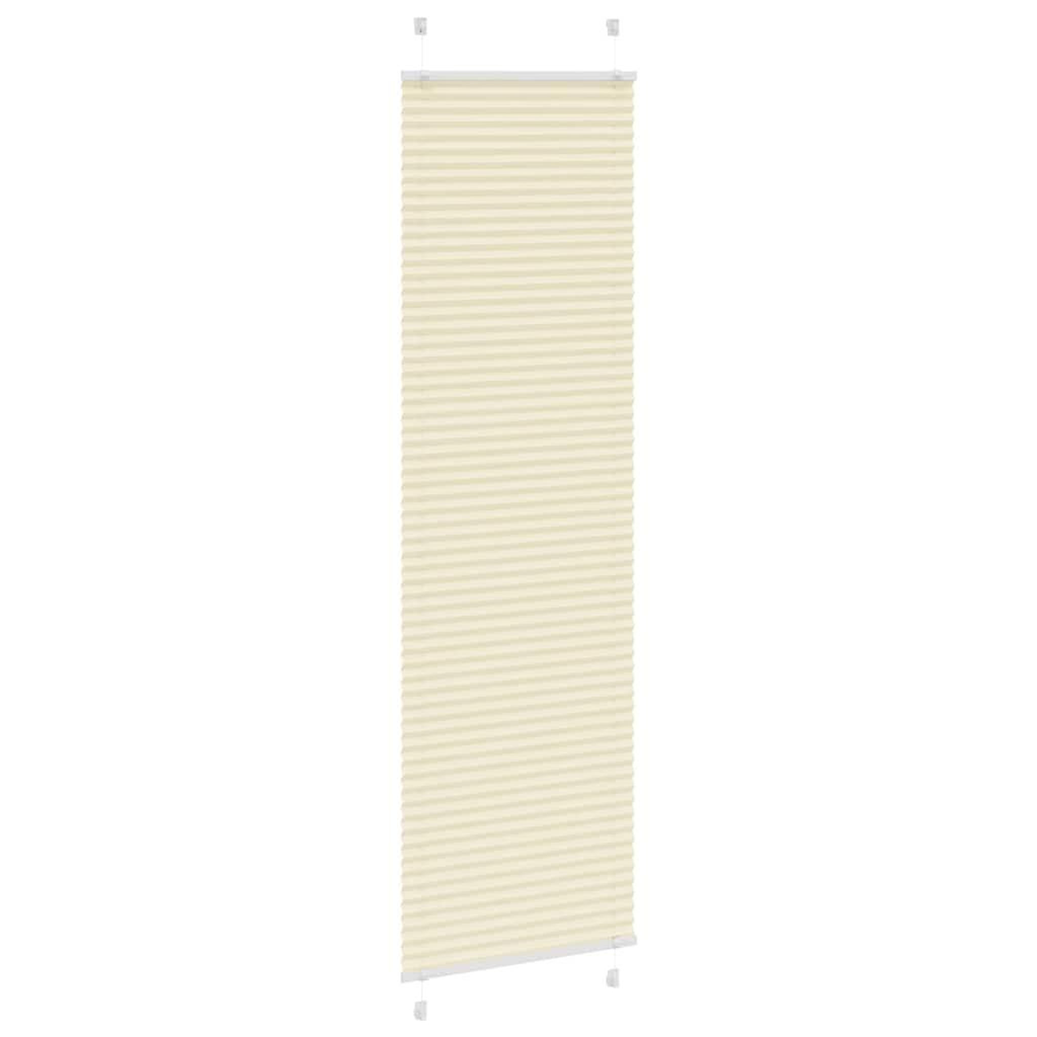 Voir la diapositive 3 : VIDAXL Store plisse creme 65x200 cm largeur du tissu 64,4 cm polyester