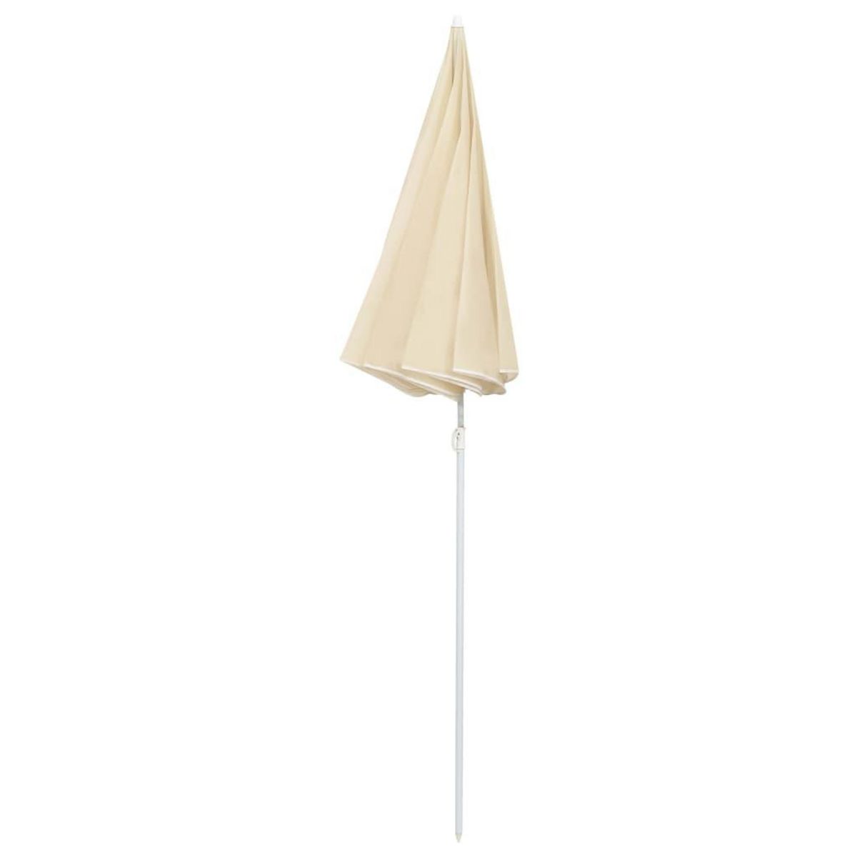 VIDAXL Parasol de jardin avec mat en acier sable 180 cm