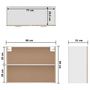 Voir la diapositive 6 : VIDAXL Armoire suspendue Chene sonoma 80x31x60 cm Bois d'ingenierie