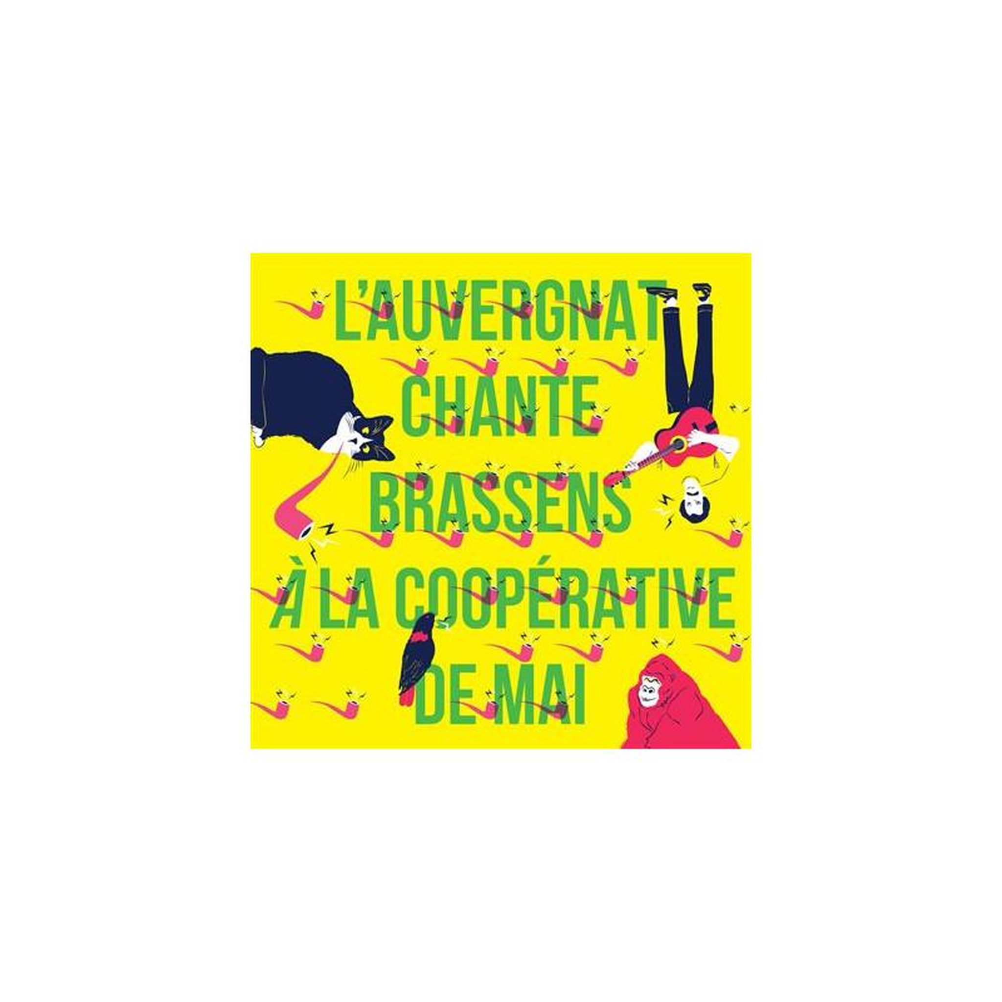 Vinyle 33t lp l'auvergnat chante brassens à la coopérative de mai - compilation variété française