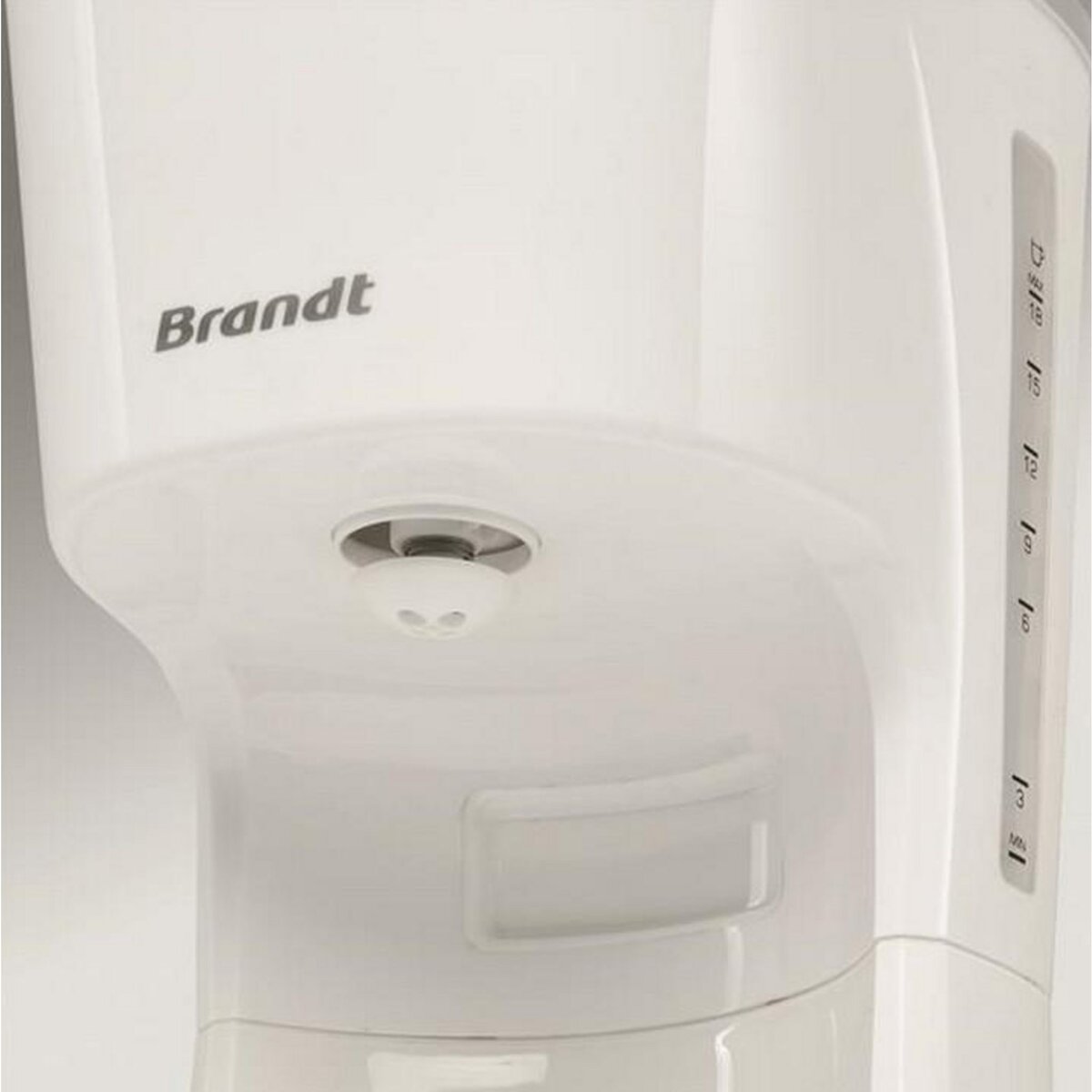 BRANDT Cafetière filtre programmable 18 tasses 1000w blanc/silver - caf1318es
