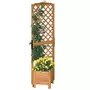 OUTSUNNY Jardinière avec treillis - bac à fleurs - jardinière sur pied - dim. 54,5L x 52l x 180H cm - bois sapin pré-huilé